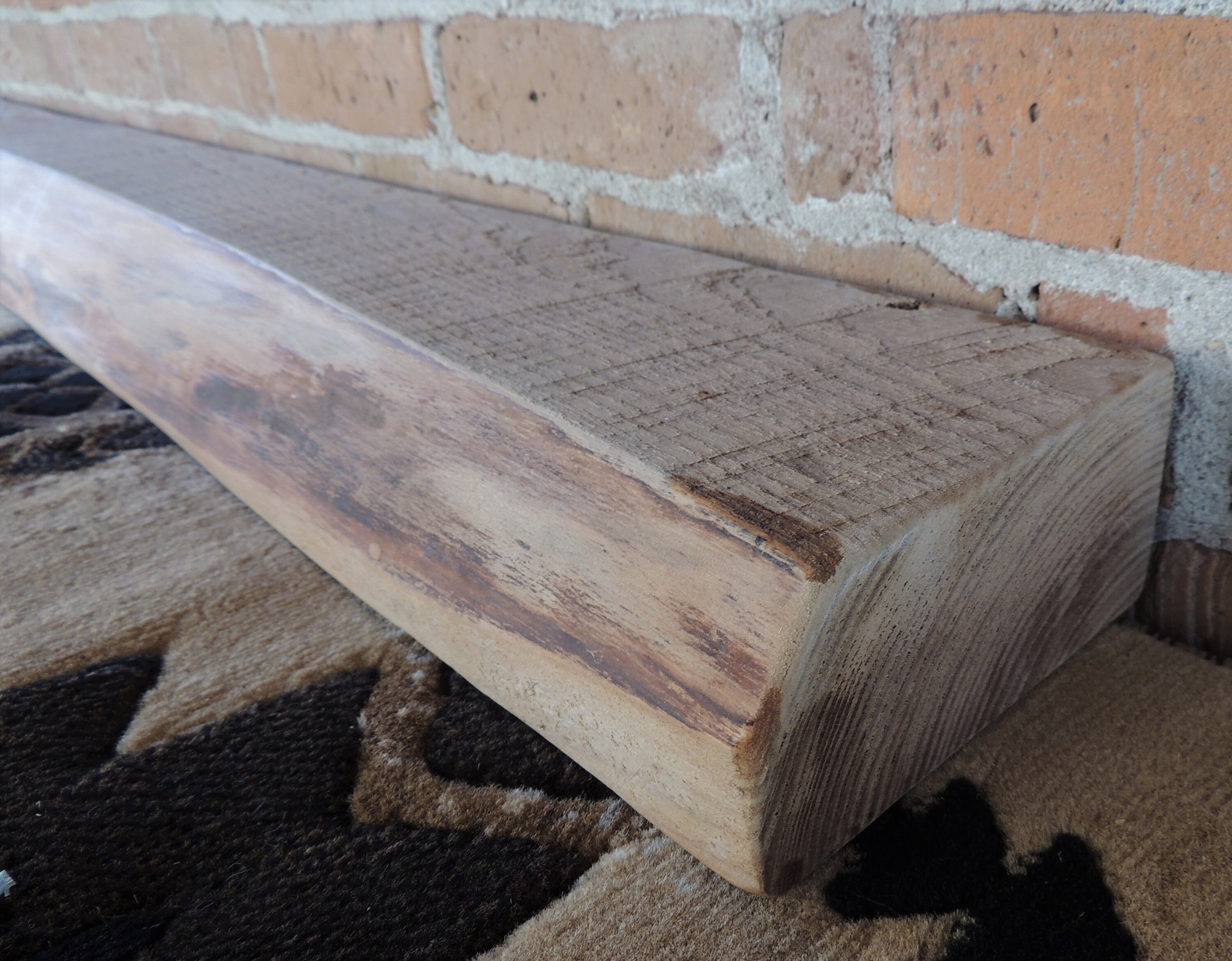 Reclaimed Wood Fireplace Mantel 75 X 6 3 8 X Etsy