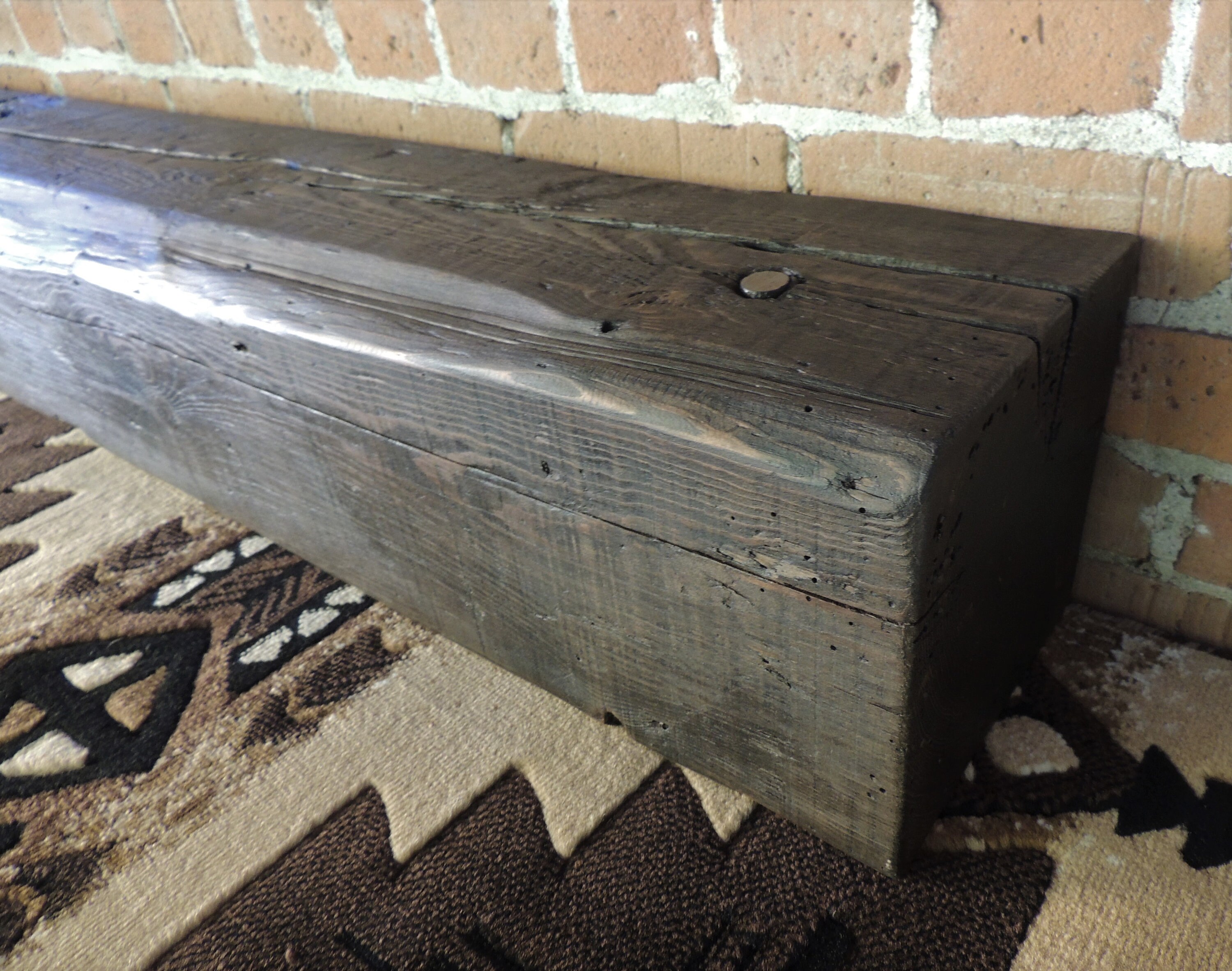 Chimenea de madera recuperada Mantel 83 x 8 x | Etsy