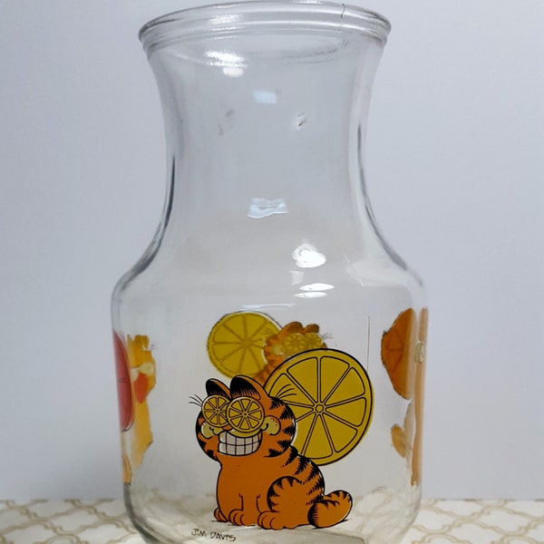 Vintage 1978 Jim Davis Garfield Lemonade Juice Drink Pitcher