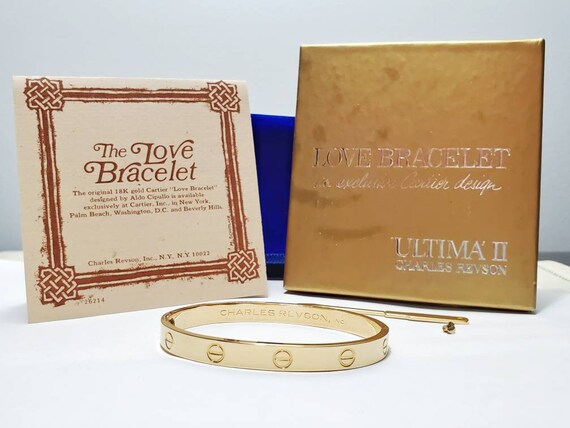 vintage 1970 charles revson cartier love bracelet