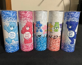 20oz. Tumbler, Swear Bear with Straw and Lid, Hot or Cold Drinks, Travel Mug, Funny Gift, Friends Gift, Mothers Day Gift, Best Friend Gift