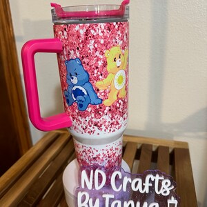 40oz. Tumbler with straw, Nostalgic Bear Gift for her, Travel Mug, Adult Funny Gift, Gift for Co-worker, gift for friend.