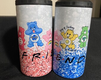 Funny Bear 4-in-1 Can Cooler Tumbler: Stainless Steel Insulated Drinkware
