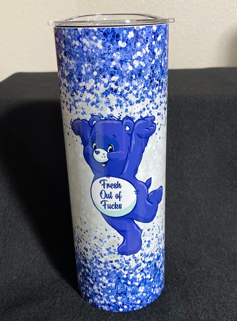 20oz. Tumbler Swear Bear With Straw and Lid Hot or Cold Etsy
