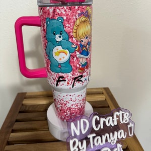 40oz. Tumbler with straw, Nostalgic Bear Gift for her, Travel Mug, Adult Funny Gift, Gift for Co-worker, gift for friend.