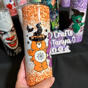 20oz. Tumbler, Fun Halloween Bears with Straw and Lid, Hot or Cold Drinks, Funny Gifts, Gifts for Friends, Gifts for Her, Birthday Gifts,