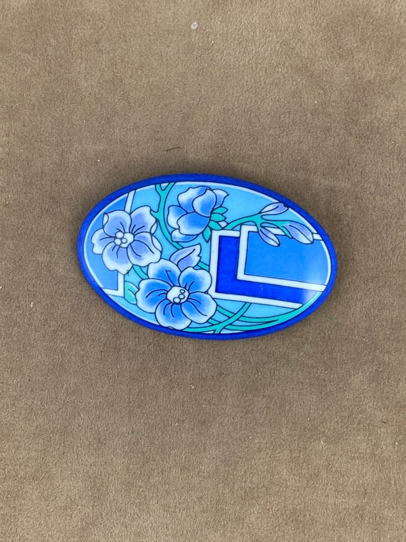 Stunning Vintage Michaela Frey Floral Enamel Art Nouv… Gem