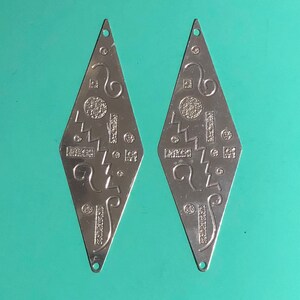 Sterling Silber geätzt Finden Diamant Jazz Ohrring Zubehör 30 gauge komfortabel Leichtgewicht 3 Zoll Durchmesser 925er Silber unvollendet