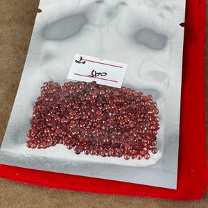 1.5MM Perfect Color and Quality Red Round Cut Machine Cut Loose CZ Cubic Zirconia Gemstone Sold in packages of 12 pieces