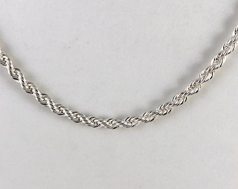 Sterling Silber Halskette Diamant-Schliff Seil Kette 1,8 MM Sterling Silber 925 für den Anhänger Sie gerade gemacht 18, 16, 18, 20, 24, 30 cm Länge