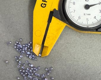 2MM Perfect Color and Quality Tanzanite Blue CZ Machine Round Cut Loose Cubic Zirconia Gemstone Sold in packages of 12 pieces