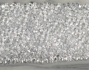 Cubic Zirconia White Round CZ&#39;s Packages 24 pieces 5, 4, 4.5, 3, 2.75, 2.5, 2.25, 2, 1.9, 1.75, 1.5, 1.3, 1.25, 1MM Perfect Color & Quality