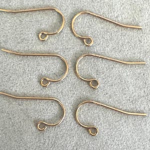 14K Gelbgold Filled Französische Ohrhaken mit Schlaufe (3 Paar)