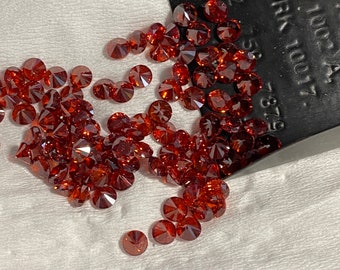 4MM Perfect Color and Quality Red Round Cut Machine Cut Loose CZ Cubic Zirconia Gemstone Sold in packages of 4 pieces