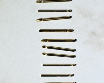 14K Yellow Gold Earring Posts with Notch (4 Pair)