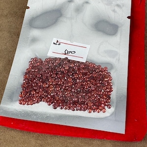 1.5MM Red Perfect Color and Quality Red or Garnet Round Cut Machine Cut Loose CZ Cubic Zirconia Gemstone Sold in packages of 12 pieces