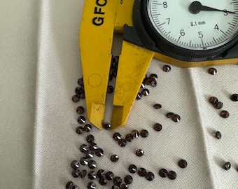 Coffee or Brown Round  3MM, 2.75MM, 2.5MM, 2MM, 1.5MM, 1.25, 1MM Perfect Color & Quality Cubic Zirconia, CZ&#39;s Sold in packages of 12 pieces