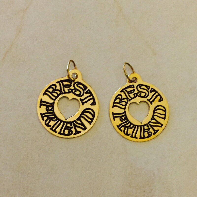 Gold & Silver  Glitter Friend Charm main image 1