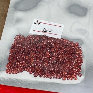 2.5MM red or garnet Perfect Color and Quality Red Round Cut Machine Cut Loose CZ Cubic Zirconia Gemstone Sold in packages of 12 pieces