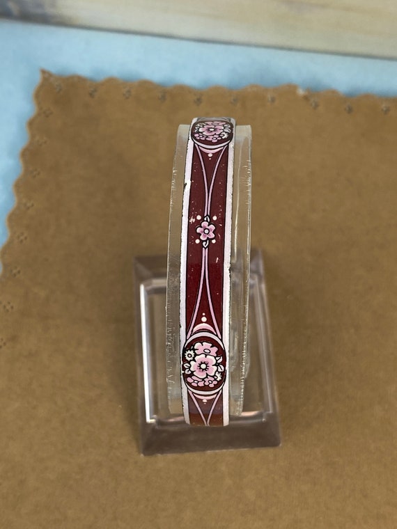 Vintage Michaela Frey Enamel Bangle Bracelet: Mar… - image 7