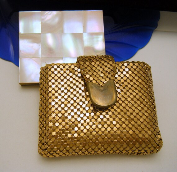 Vintage Whiting & Davis Mother of Pearl Tile Comp… - image 2