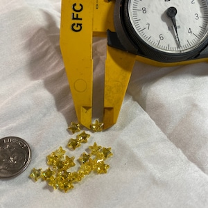 AAAAA Yellow 5MM Faceted Star Cut Loose CZ Cubic Zirconia 4 Piece Package