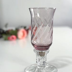 Vintage Crystal Candlestick Holder with Votive