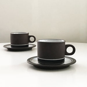 Vintage Hornsea Contrast Tea Cup and Saucer Set