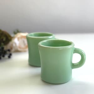 Vintage Jadeite Restaurant mugs by Fire King