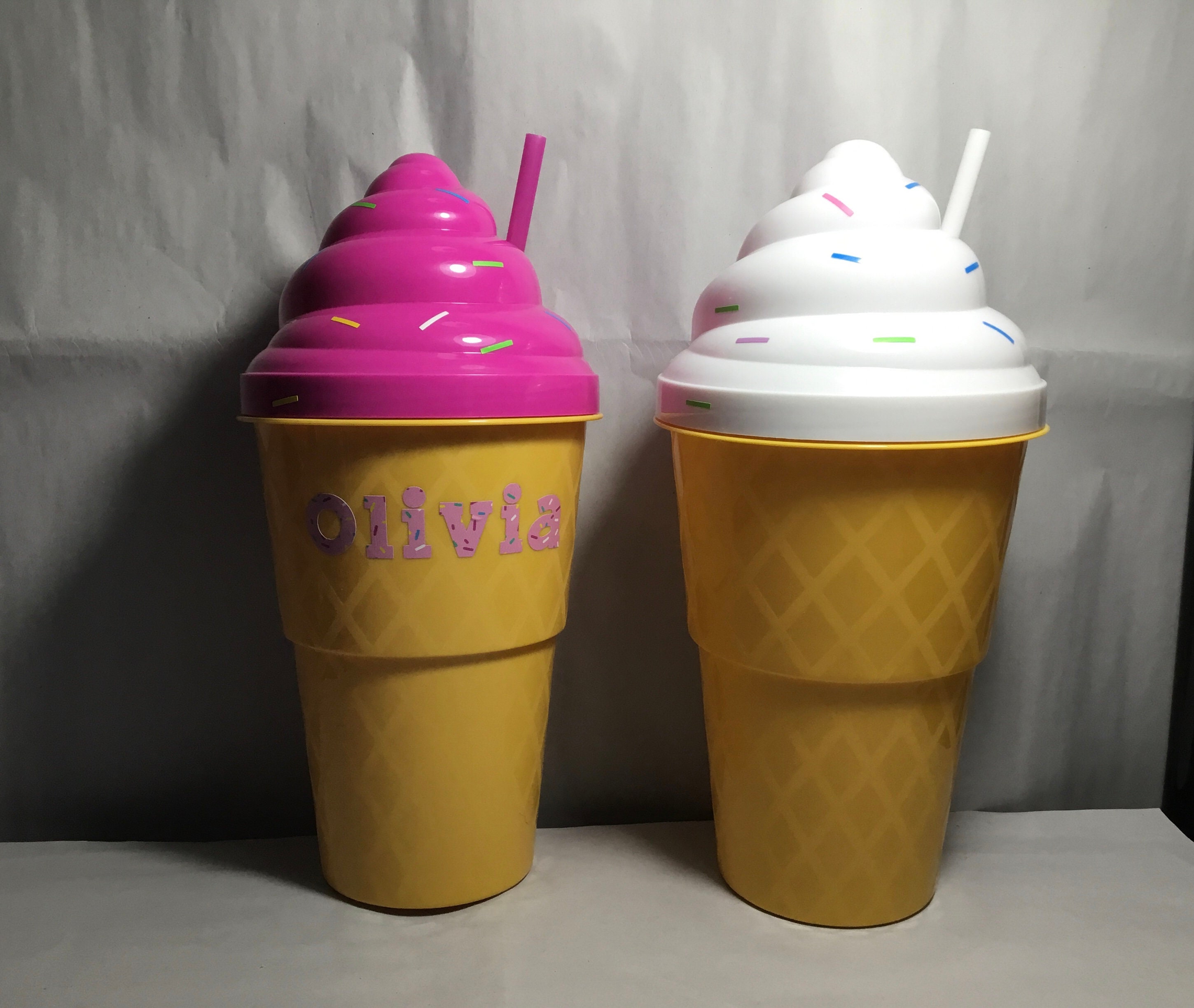 Personalized Ice Cream Cup With Straw Girls Night Out Etsy