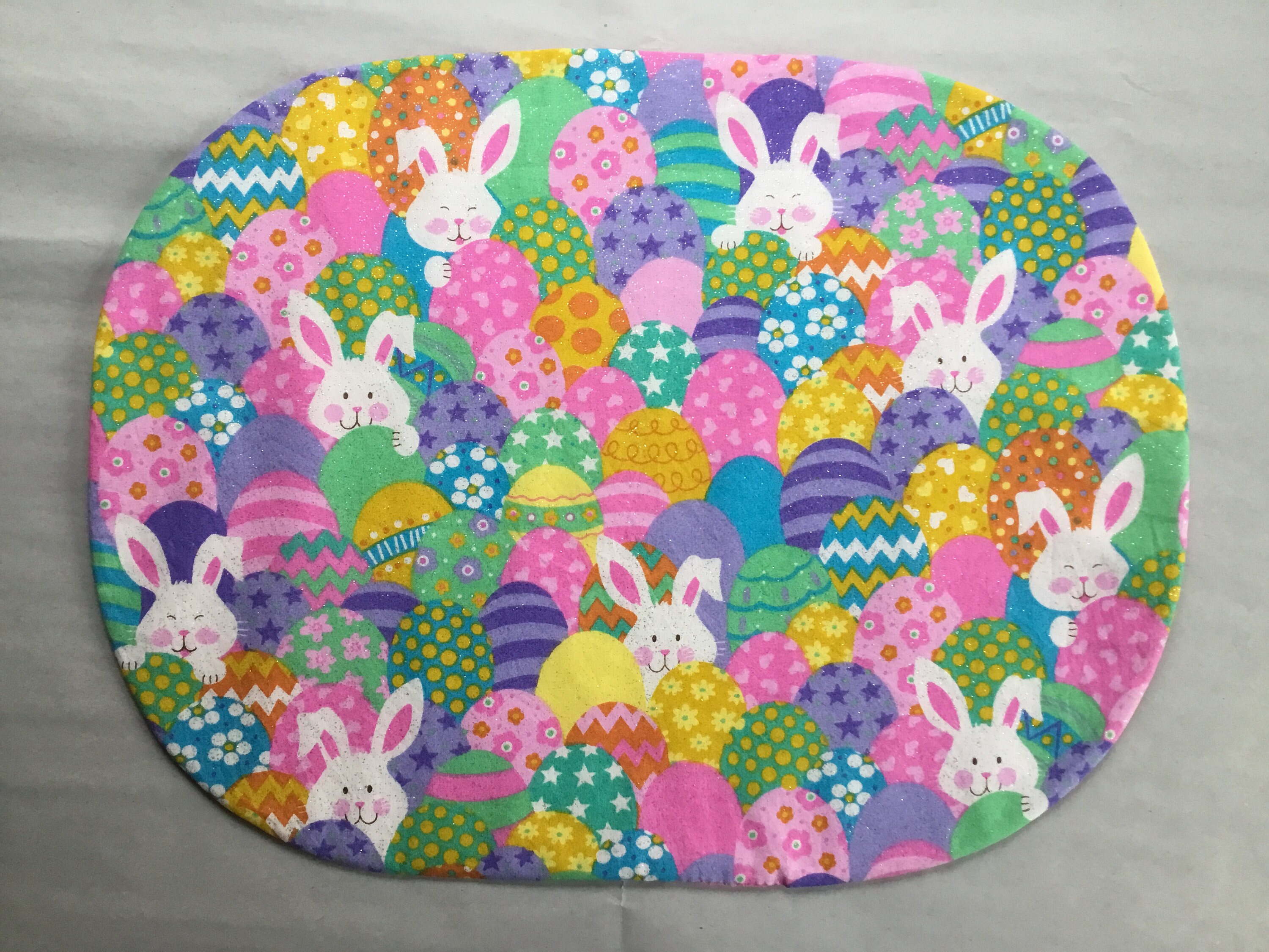 Easter Bunny Placemat/Set of 2 Oval Bunny Placemat Etsy