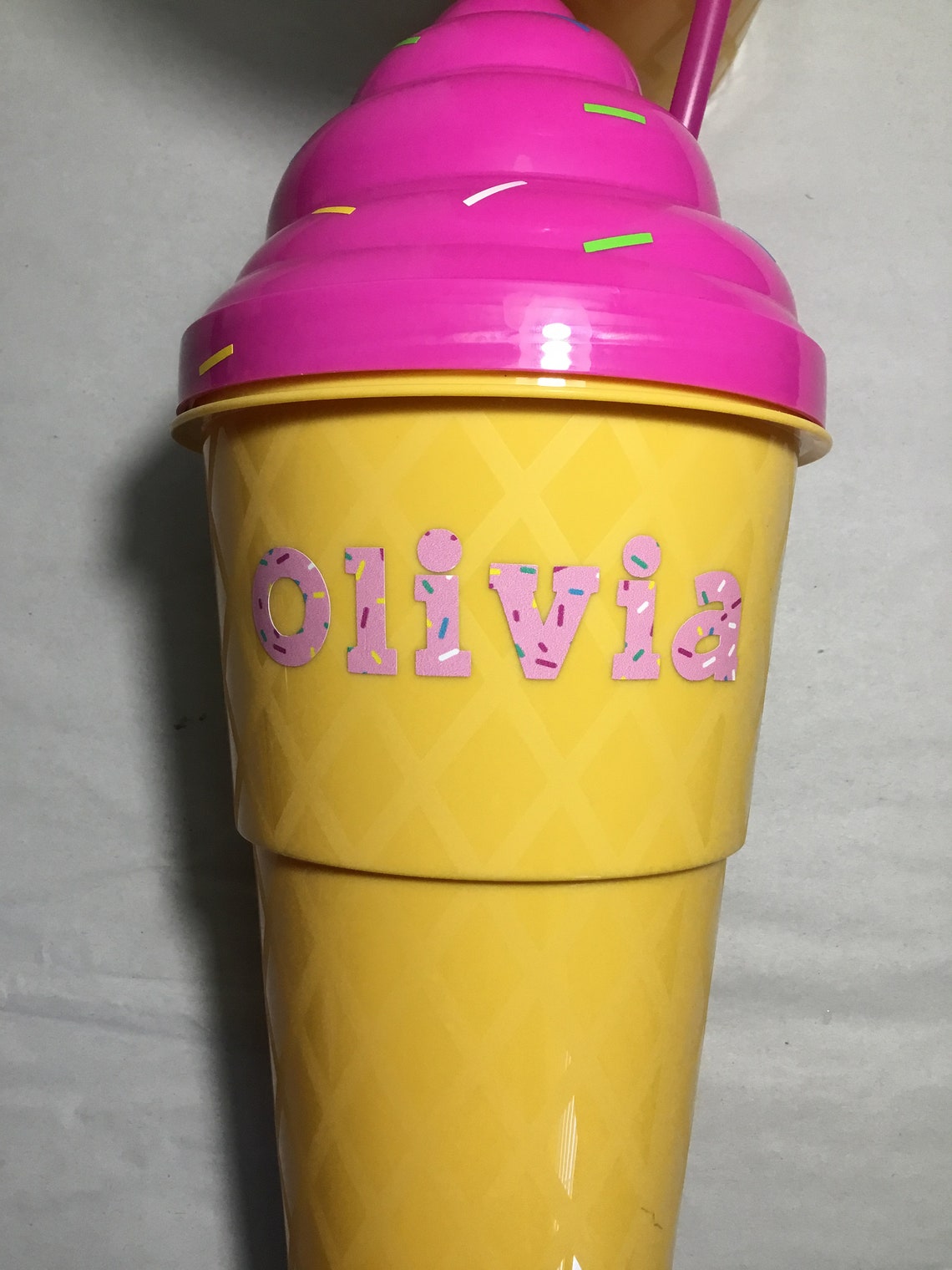 Personalized Ice Cream Cup With Straw Girls Night Out Etsy