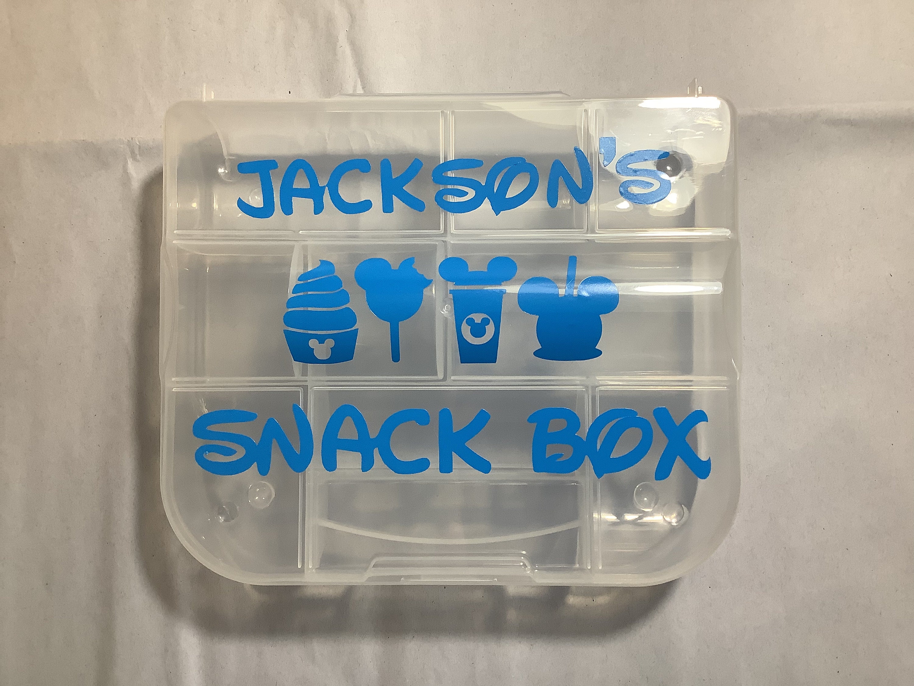 Plastic Kids Snack Box Kids Travel Snack Kit Personalized Etsy
