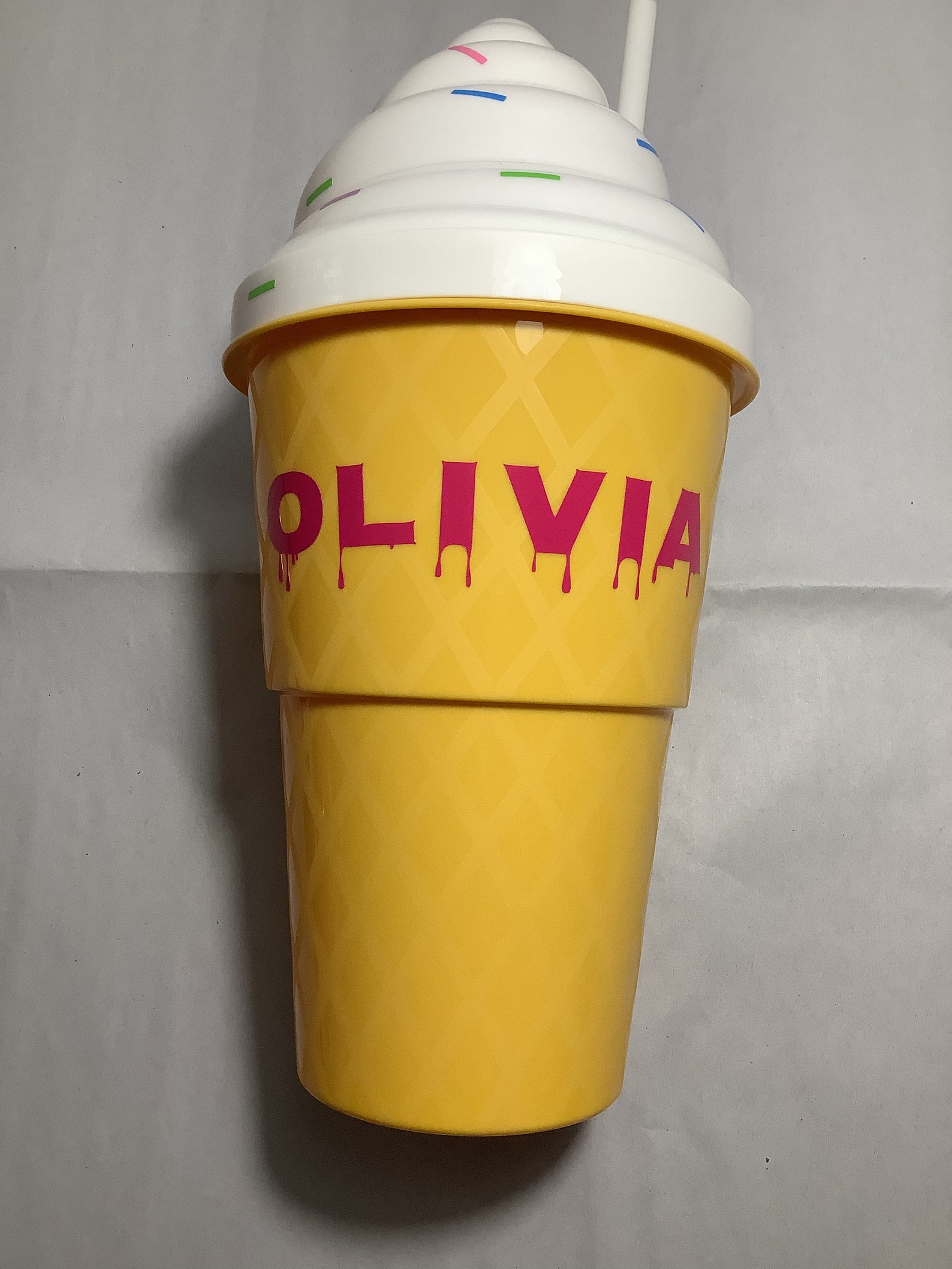 Personalized Ice Cream Cup With Straw Girls Night Out Etsy