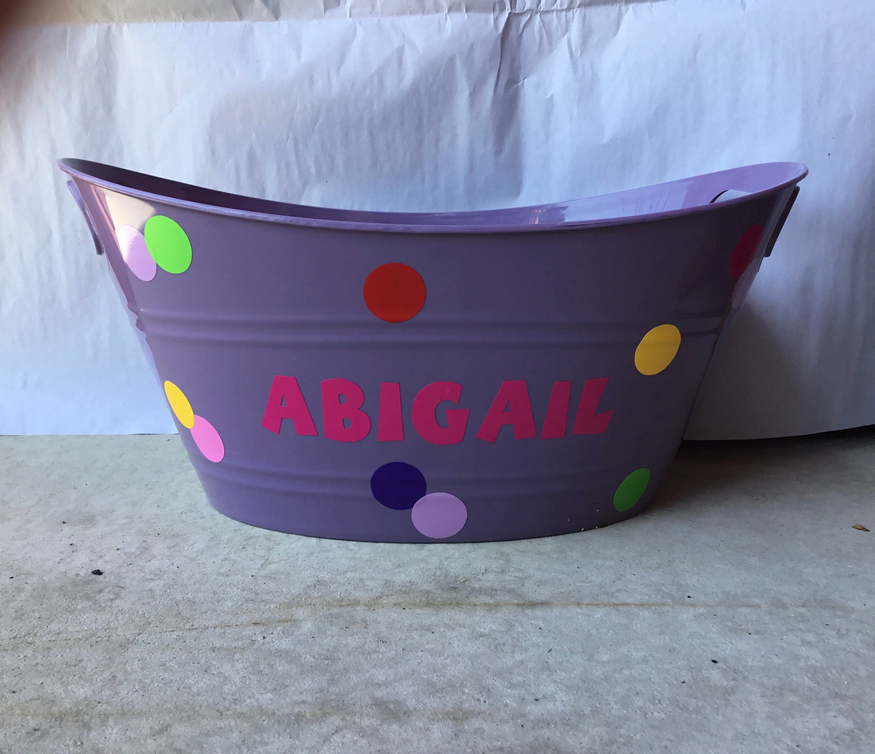Plastic Personalized Bucket Easter Basket Drink Tub Gift Etsy
