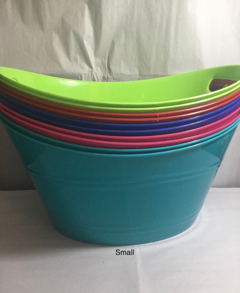 Plastic Personalized Bucket Easter Basket Drink Tub Gift Etsy