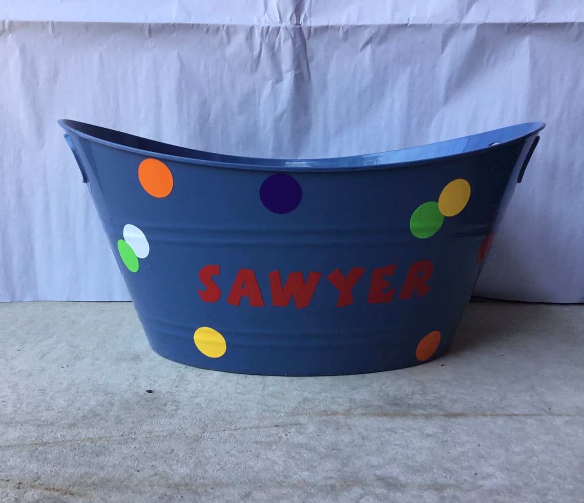 Plastic Personalized Bucket Easter Basket Drink Tub Gift Etsy