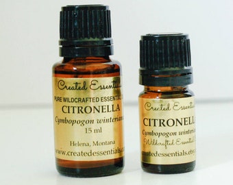 Essentiële olie van citronella | Wild gemaakte citronellaolie | 100% pure etherische olie | Therapeutische etherische olie van citronella