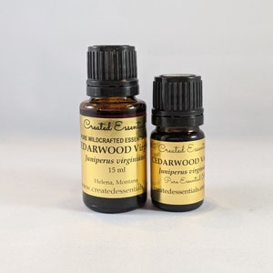 Cedarwood Virginia Essential Oil | Wildcrafted Virginia Cedarwood Essential Oil | Pure Essential Oil | Therapeutic Virginia Cedarwood