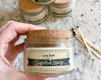Soy Candle MINI | 4oz Candle with Cork Lid | Sample Size Soy Candle Gift