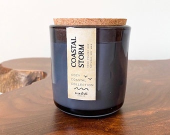 COASTAL STORM Soy Candle 8oz | Cozy Coastal Collection