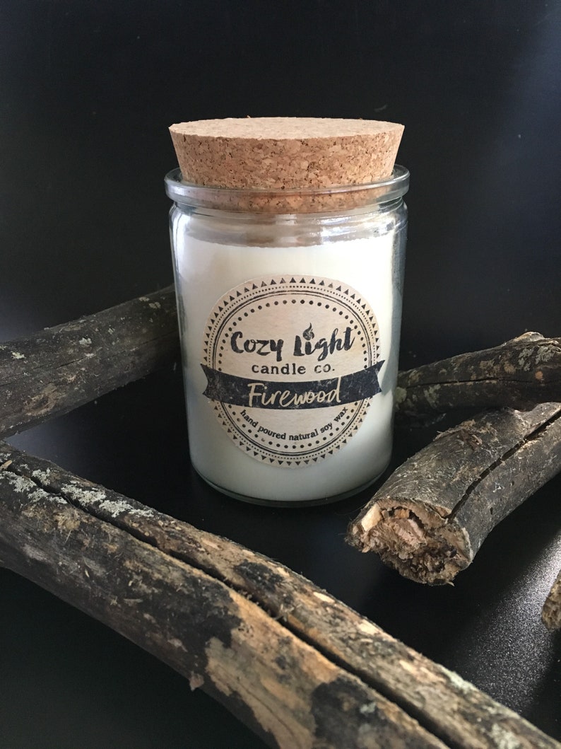 Firewood Soy Candle Cozy Fireside Scent Fireplace Candle Etsy