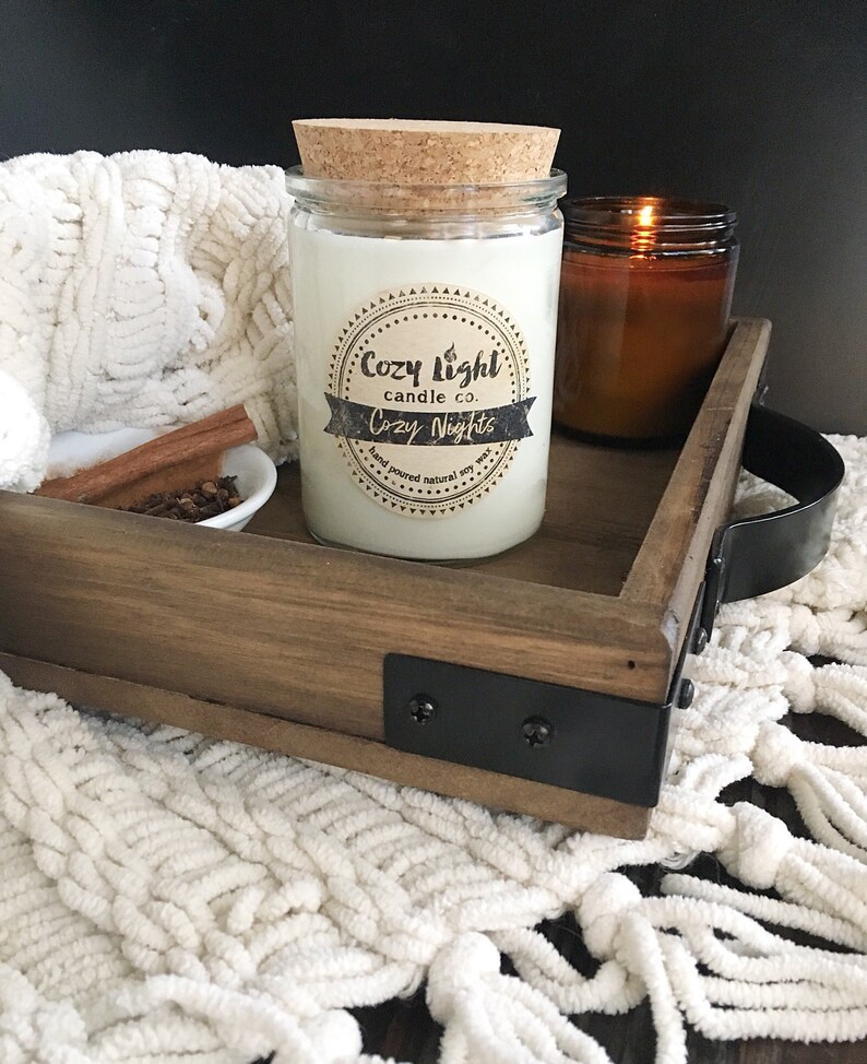 Cozy Nights Soy Candle 12oz Hand Poured Cozy Scented Etsy