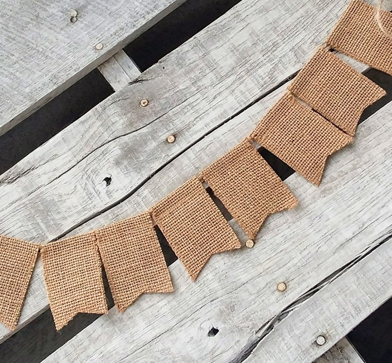 Blank Mini Burlap Banner DIY Burlap Banner for Home and Party Etsy