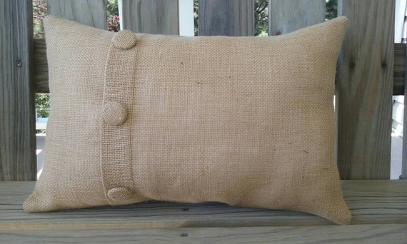burlap lumbar pillow