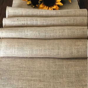 Farmhouse Burlap Table Runner for Rustic, Country, Barn, Vintage Wedding Decor Party Table Decor 12inch image 2