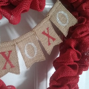 XOXO mini banner for Valentine's day and Wedding, Tiered tray Decor, Wreath add on