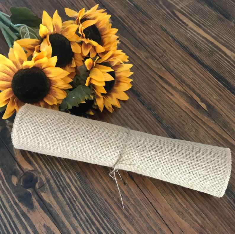 Farmhouse Burlap Table Runner for Rustic, Country, Barn, Vintage Wedding Decor Party Table Decor 12inch image 6
