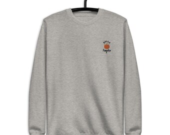 Hello Pumpkin Embroidered Sweatshirt