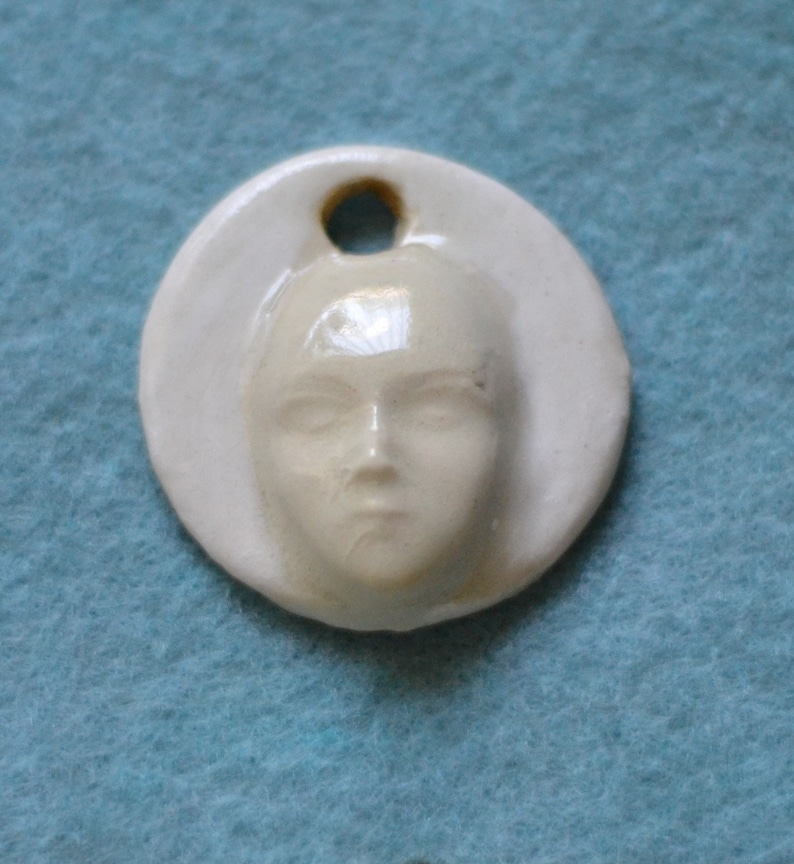 Porcelain Pendant Ceramic Pendant Lady Jewelry White Etsy